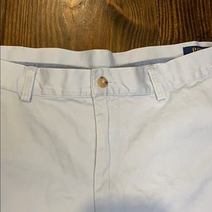 Dusty blue polo flat front shorts size 40
